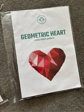 Geometric Heart cross stitch kit ♥️